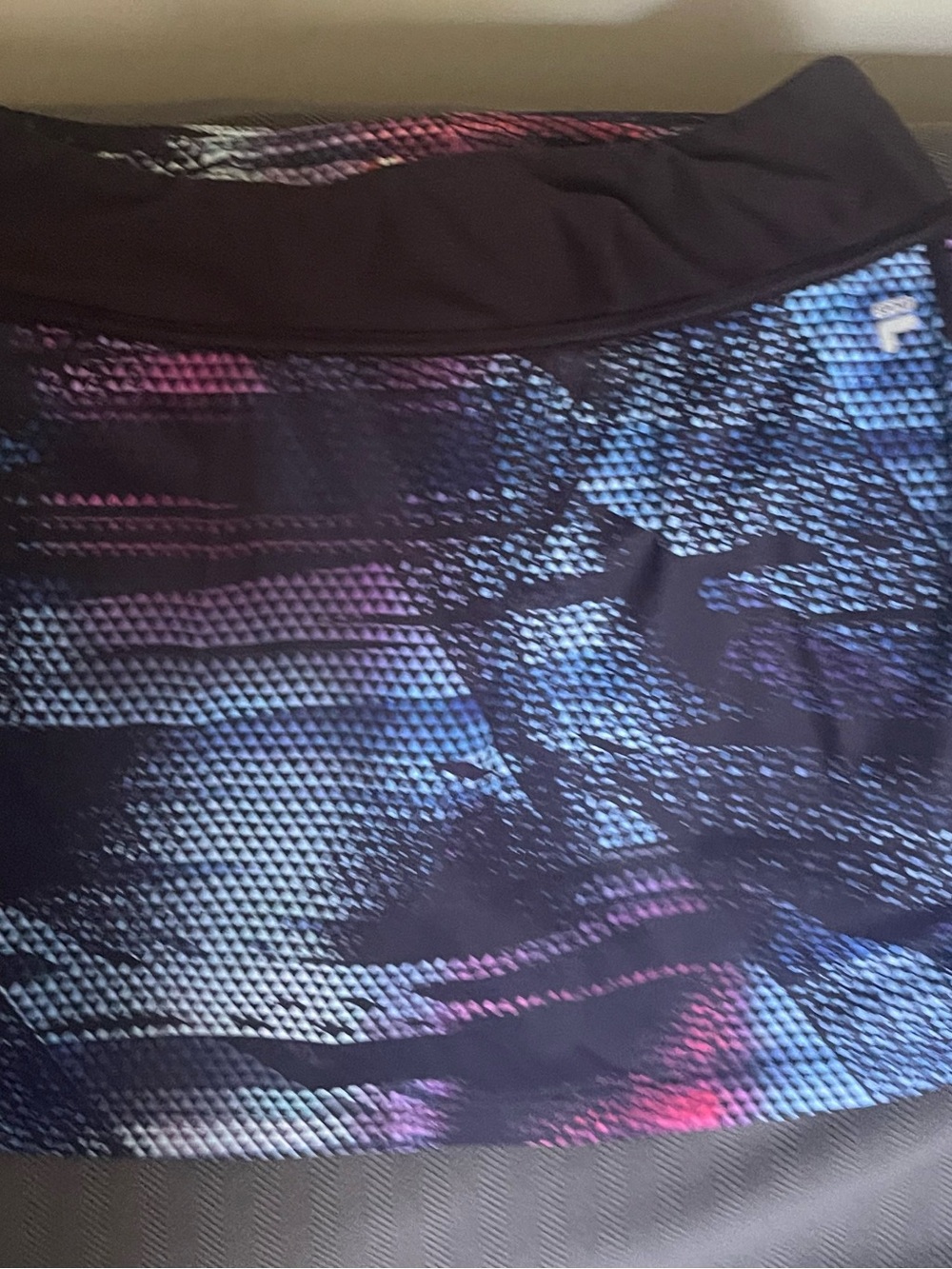 Women's Blue Purple Patterned Active Skort